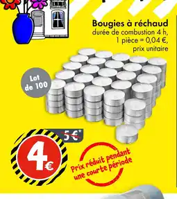 TEDi Bougies à réchaud offre