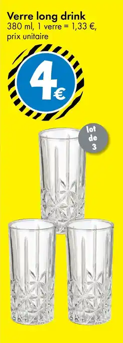 TEDi Verre long drink offre