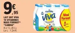 E.Leclerc Lait uht viva 10 vitamines maxi format candia offre