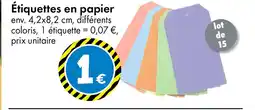 TEDi Étiquettes en papier offre