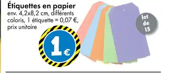 TEDi Étiquettes en papier offre