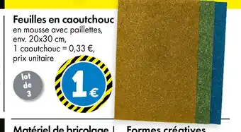 TEDi Feuilles en caoutchouc offre