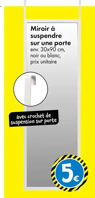 Miroir à suspendre sur une porte