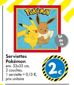 TEDi Serviettes Pokémon offre