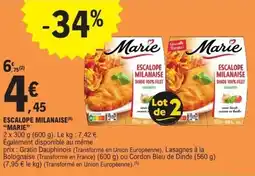 E.Leclerc Escalope milanaise marie offre