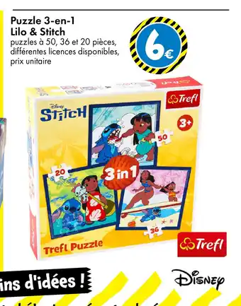 TEDi Puzzle 3-en-1 Lilo & Stitch offre