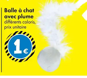 TEDi Balle à chat avec plume offre