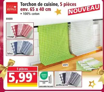 Norma CASA ROYALE Torchon de cuisine, 5 pièces offre