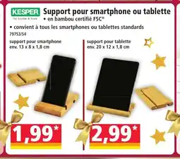 Norma KESPER Support pour smartphone ou tablette offre