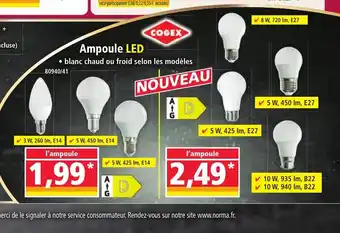 Norma Ampoule LED offre