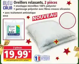 Norma BLEU CÂLIN Oreillers relaxants, 2 pièces offre