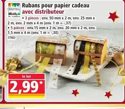 Norma CREATELLI Rubans pour papier cadeau avec distributeur offre