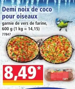 Norma Demi noix de coco pour oiseaux offre