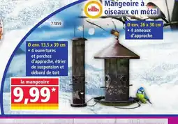 Norma Mangeoire à oiseaux en métal offre