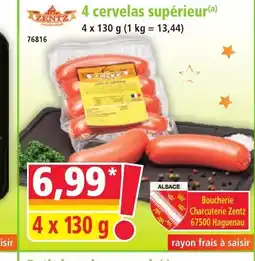 Norma ZENTZ 4 cervelas supérieur offre