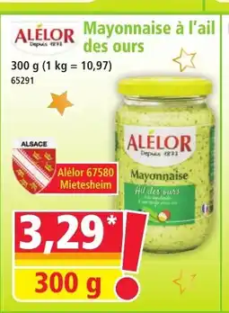 Norma ALÉLOR Mayonnaise à l'ail des ours offre
