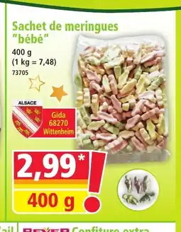 Norma Sachet de meringues bébé offre