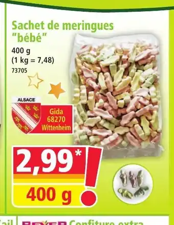 Norma Sachet de meringues bébé offre