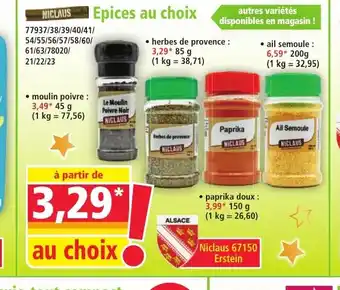 Norma NICLAUS Epices au choix offre
