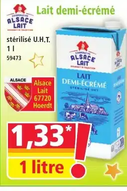 Norma ALSACE LAIT Lait demi-écrémé offre