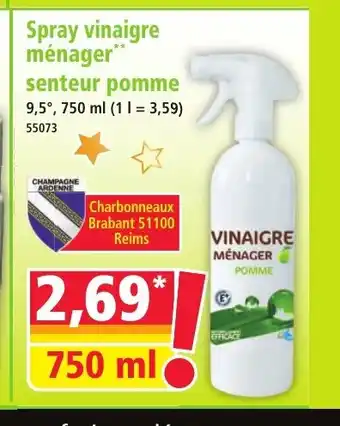 Norma Spray vinaigre ménager senteur pomme offre