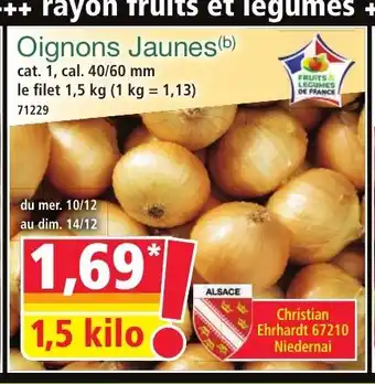 Norma Oignons Jaune offre