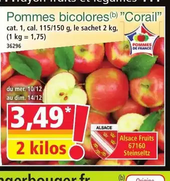 Norma Pommes bicolores corail offre