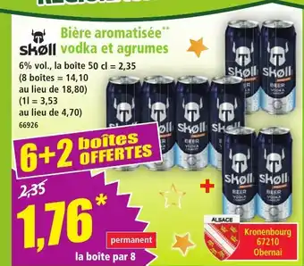 Norma SHOLL Bière aromatisée vodka et agrumes offre
