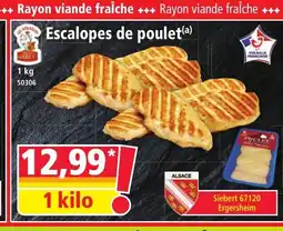 Norma Escalopes de poulet offre