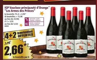 Norma IGP Vaucluse principauté d'Orange Les Armes des Princes offre