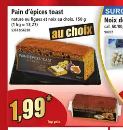 Norma Pain d'épices toast offre