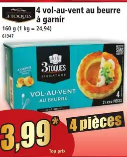 Norma 3 TOQUES 4 vol-au-vent au beurre à garnir offre