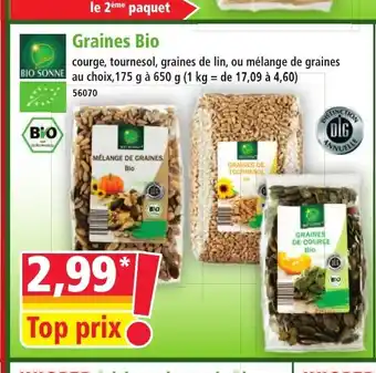 Norma BIO SONNE Graines Bio offre