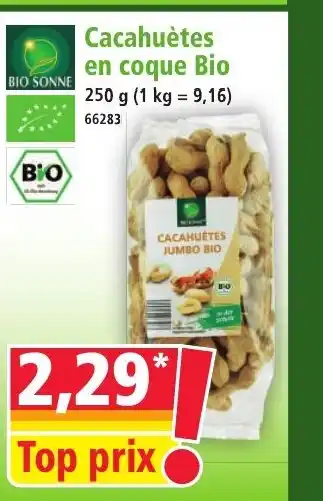 Norma BIO SONNE Cacahuètes en coque Bio offre