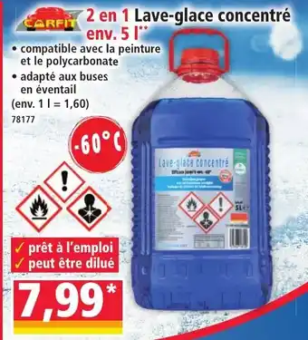 Norma CARFIT 2 en 1 Lave-glace concentré offre