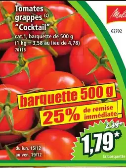 Norma Tomates grappes Cocktail offre