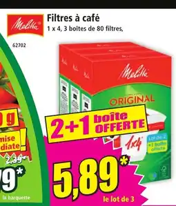 Norma MELITTA Filtres à café offre