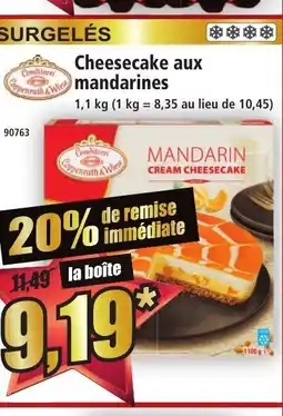 Norma Cheesecake aux mandarines offre