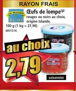 Norma Œufs de lompe offre