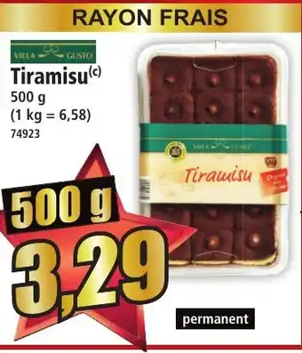 Norma VILLA GUSTO Tiramisu offre