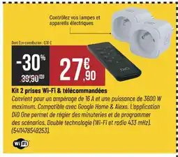 Bricorama Kit 2 prises Wi-Fi & télécommandées offre