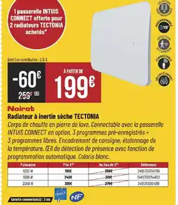 Bricorama NOIROT Radiateur à inertie sèche offre