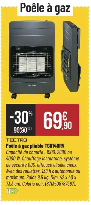 Bricorama TECTRO Poêle à gaz pliable offre