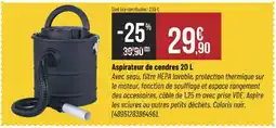 Bricorama Aspirateur de cendres offre
