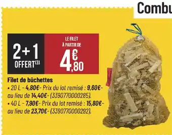 Bricorama Filet de bûchettes offre