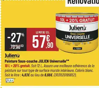 Bricorama JULIEN Peinture Sous-couche Universelle offre