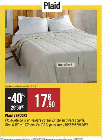 Bricorama VERCORS Plaid offre