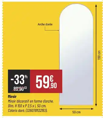 Bricorama Miroir offre