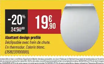 Bricorama Abattant design profilé offre