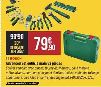 Bricorama BOSCH Advanced Set outils à main 52 pièces offre